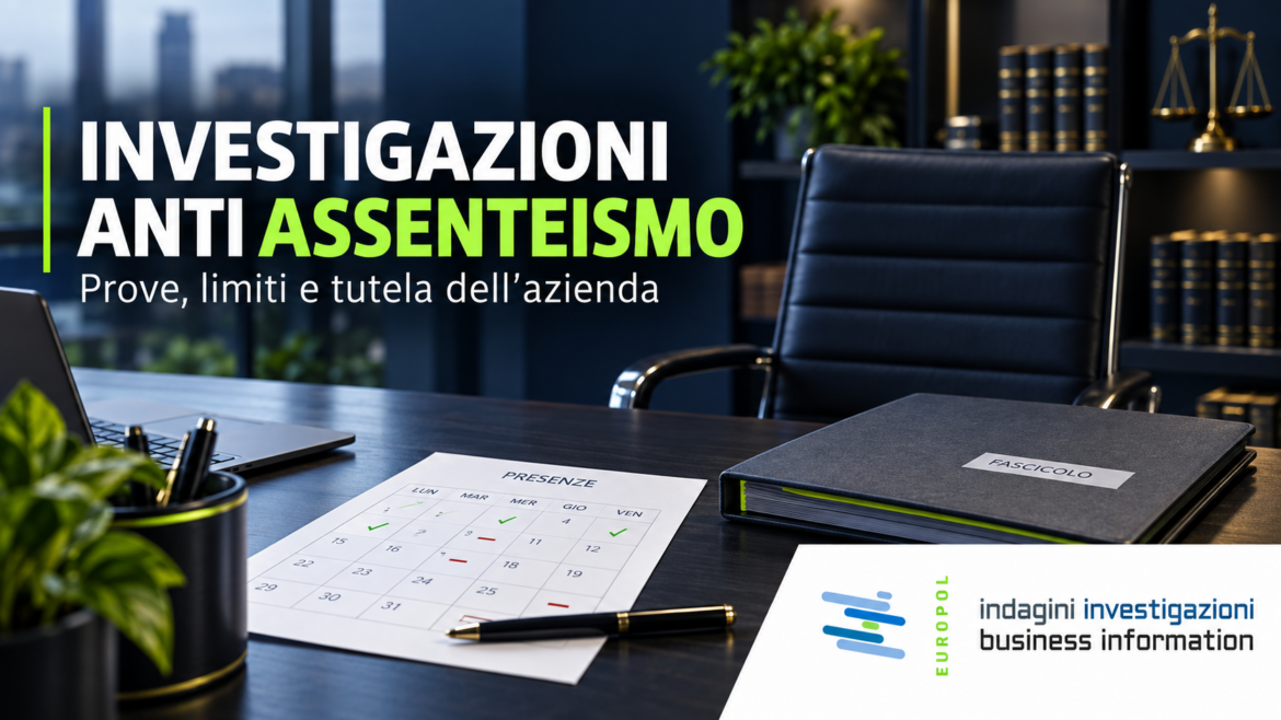 Investigazioni anti assenteismo dipendenti: prove e limiti