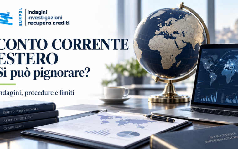 Si può pignorare un conto corrente estero?