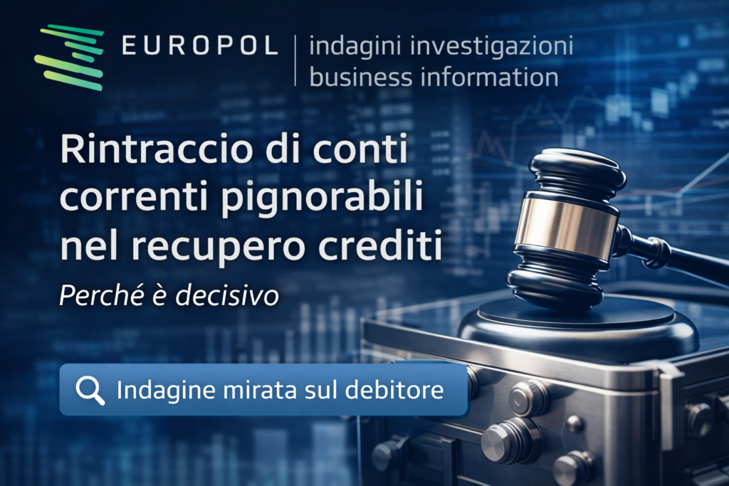 rintraccio conti correnti pignorabili