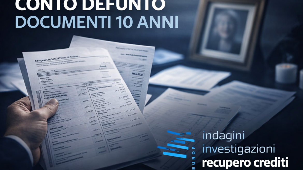 Conto Defunto Documenti 10 Anni