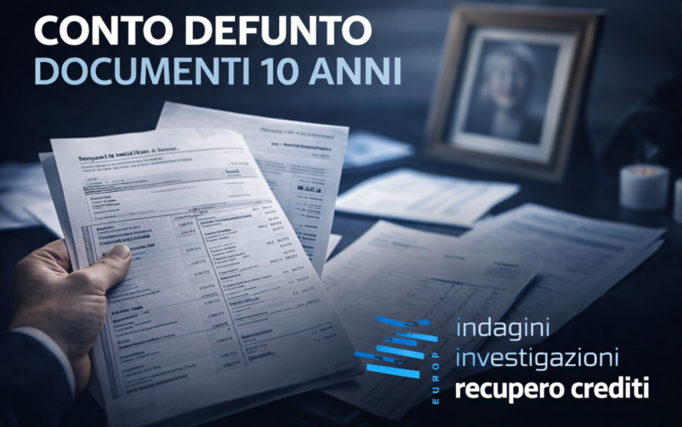 Conto Defunto Documenti 10 Anni