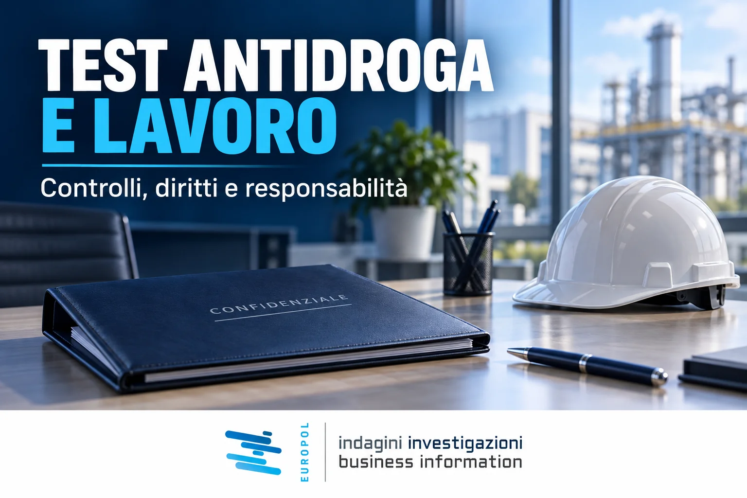 Test antidroga e lavoro: controlli, diritti e responsabilità, con logo Europol Investigazioni