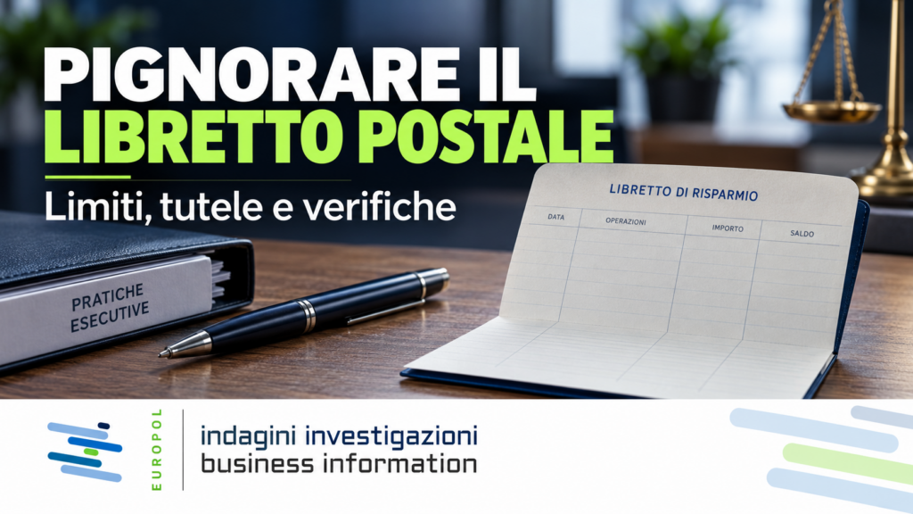 Pignorare libretto postale: limiti, tutele e verifiche