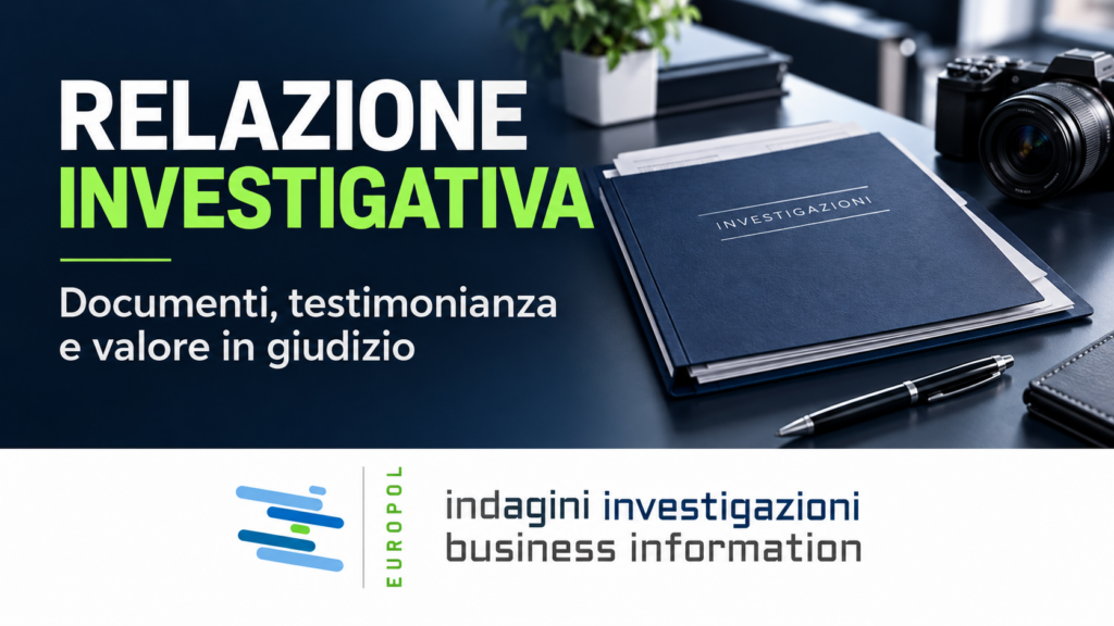 Relazione investigativa: documenti, testimonianza e valore in giudizio, Europol Investigazioni